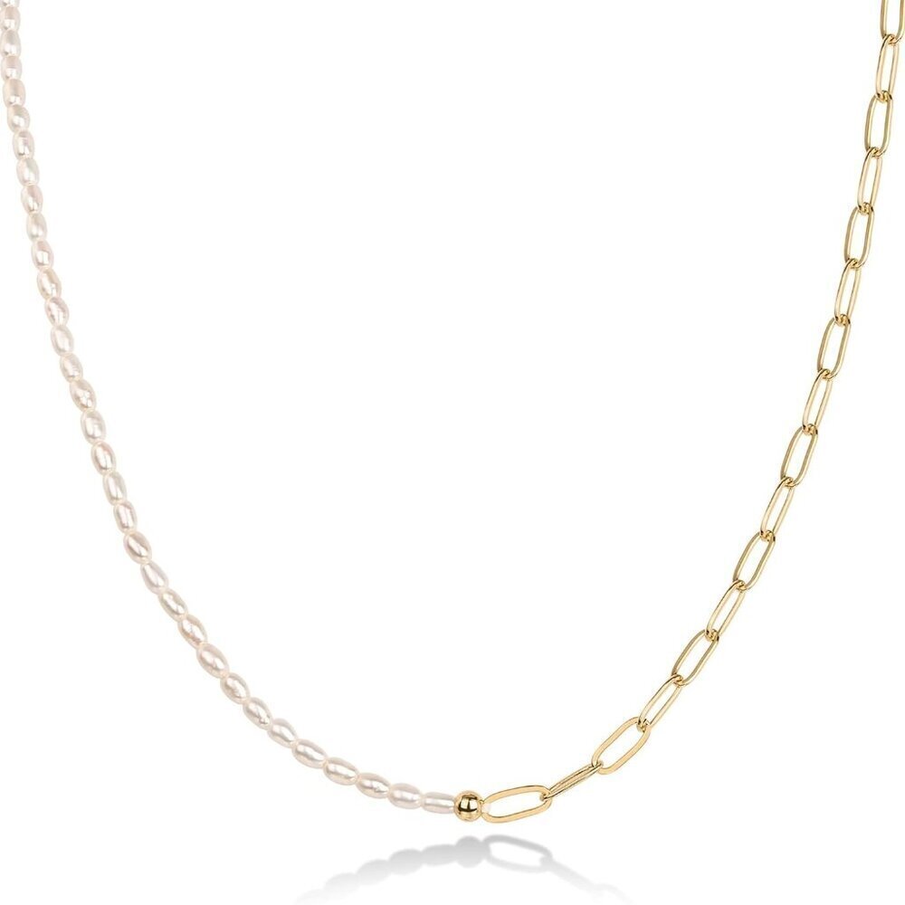 Gold Plated Pearl Necklace Dainty Choker Beaded Bridal Jewelry for Women